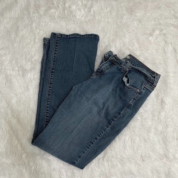 Women Levi's 515 Boot Cut Denim Jeans in Dark Blue Size 12 Long - Picture 1 of 11